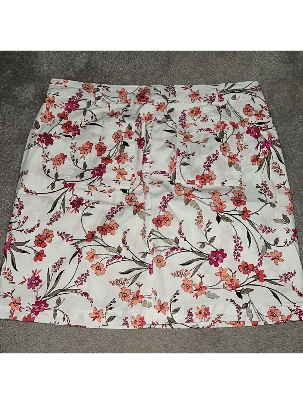 KAREN SCOTT White Floral Skirt - Picture 4 of 8